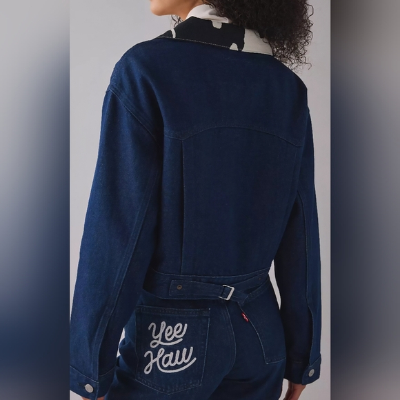 Levi's® X Toy Story Type Ii Jacket,S,M,L, XL,Retail $138.00,Cow Print Dark Wash - Picture 6 of 16